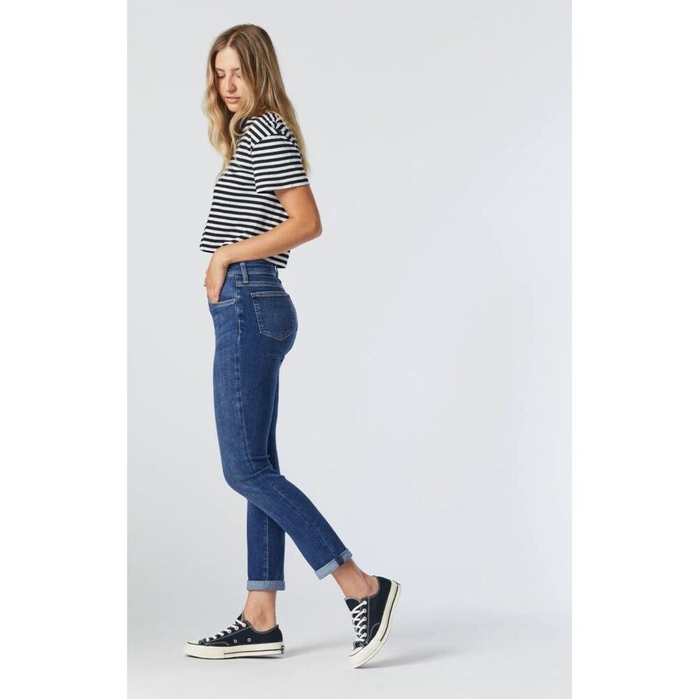 NWT Mavi Kathleen Slim Boyfriend Jeans High Rise in Feather Blue size 26 x 31